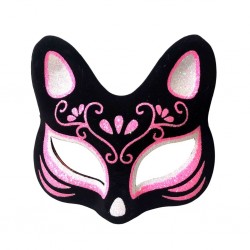 Cat mask - Pink and White trim