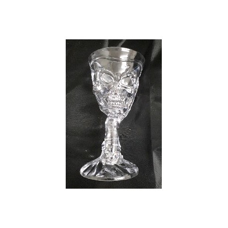 Clear Goblet with skull detail