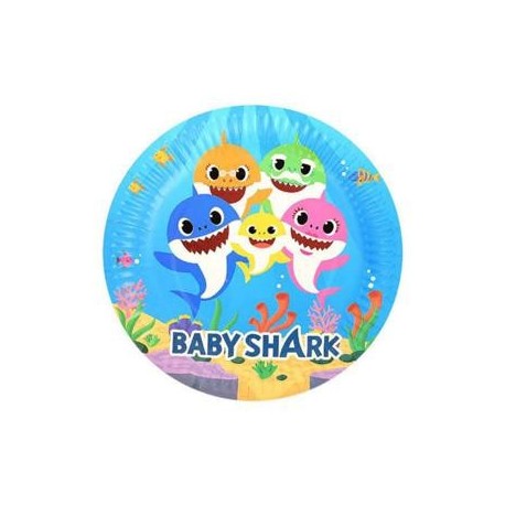 Baby Shark party 9" plates (pack of 8)