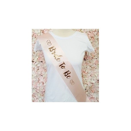 Dusty Pink Bride to be Sash (Gold Print)