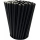 Plain Black paper straws