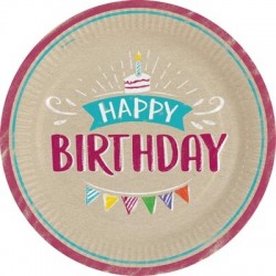 My Birthday Party Paper Plates (pk/8)