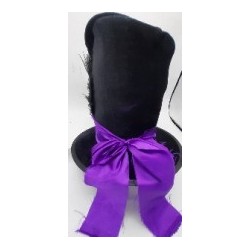 Mad Hatter hat with purple ribbon