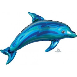 Ocean Blue Dolphin supershape foil balloon