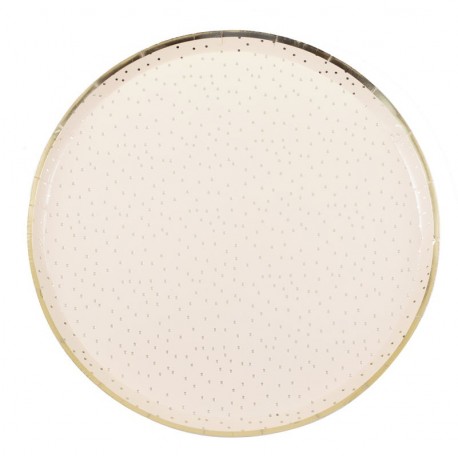 Peach and Gold Lunch Plates (pk/8)