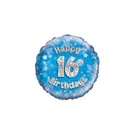 18" Blue 16th Birthday Foil Balloon
