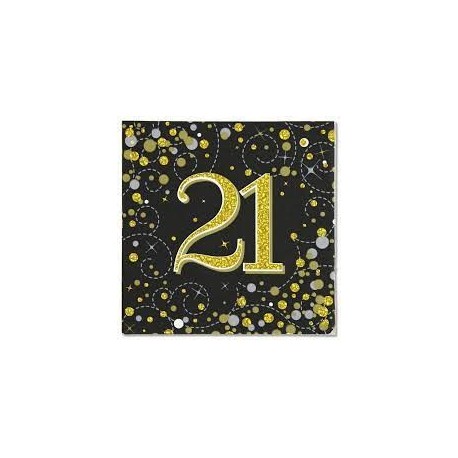 Sparkling Fizz Birthday Serviettes| 21st party supplies South Africa