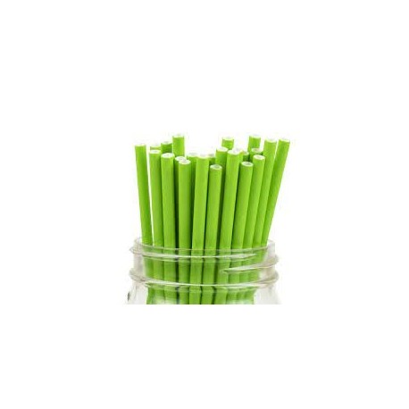 Lime Green paper straws 