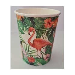 Tropical Flamingo paper cups