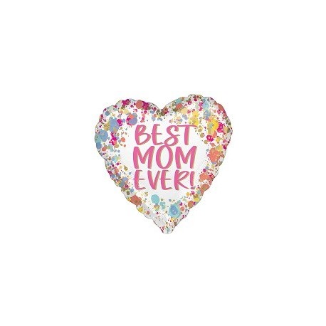 18" Painted Best Mom ever Foil balloon