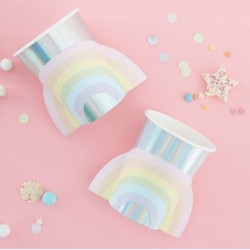 Pastel Rainbow Shaped paper cups (pk/8)