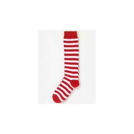 Thigh high Red & White Stripe Socks