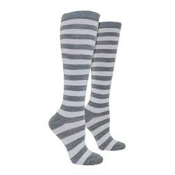 Thigh high Grey & White Stripe Socks