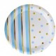 Stripes and Dots Plates Blue (pack of 10)