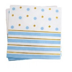Dots and Stripes Blue (pk/10)