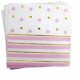 Pink and Gold Dots and Stripes Serviettes (pack of 10)