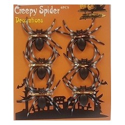 Creepy Halloween Spiders (pk/6)