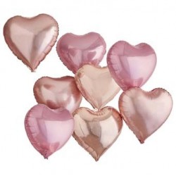 Blush Hen Customisable Heart foil balloons