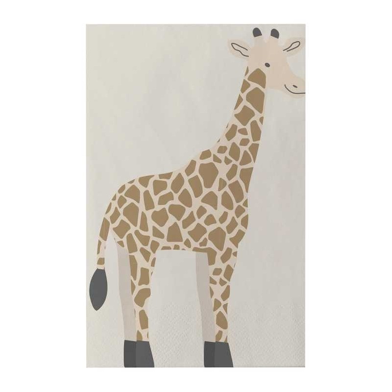 Lets go Wild party serviettes with a giraffe print.