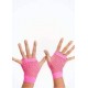 Pink short fishnet fingerless gloves (1 pair)