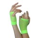 Lime Green short fishnet fingerless gloves (1 pair)