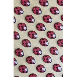 self adhesive Clear Epoxy Ladybugs (45pcs)