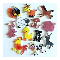 Self Adhesive DIY Foam Farm Animals (12pcs)