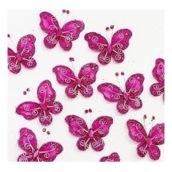 Purple Pink Butterfly (6pcs)