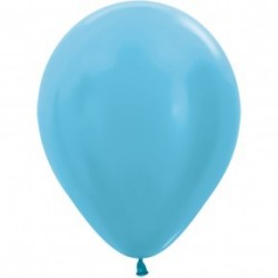 Satin Pearl Caribbean Blue Balloons - Inflate your balloons in store. 