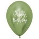 Happy Birthday Radiant Chrome Latex Balloon 