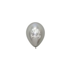 Chrome Happy Birthday Latex Balloon | Balloons South Africa 