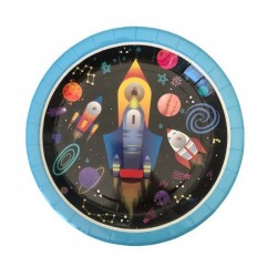 Galaxy paper plates | Astronaut party supplies 