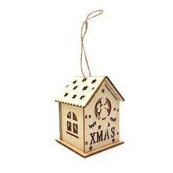 Mini Light Up Wooden Christmas House | Christmas supplies
