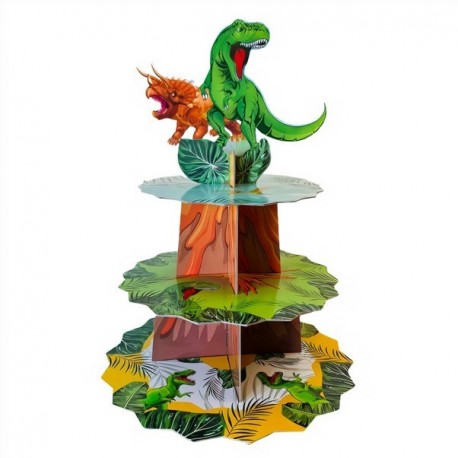 3 Tier Dinosaur Cupcake Stand