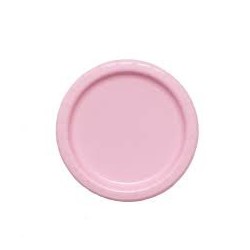 Plain Dessert Plates - Pastel Pink (pk/8)