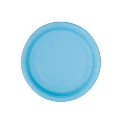 Plain Lunch Plates - Pastel Blue (pk/8)