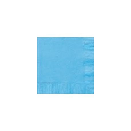 Plain Beverage Serviettes - Pastel Blue (pk/20)
