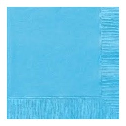 Plain Lunch Serviettes - Pastel Blue (pk/20)