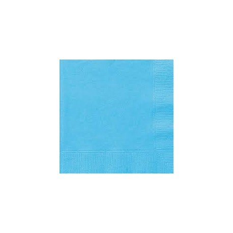 Plain Lunch Serviettes - Pastel Blue (pk/20)