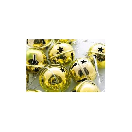 Shiny White Gold Bells (6pcs)