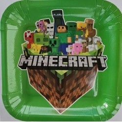 Minecraft 7"Square Plates (pk/10)