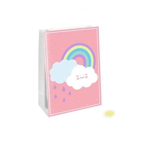 Rainbow & Cloud Paper Party Bags (pk/4)