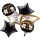 Happy New Year Foil balloon Bouquet (5pcs)