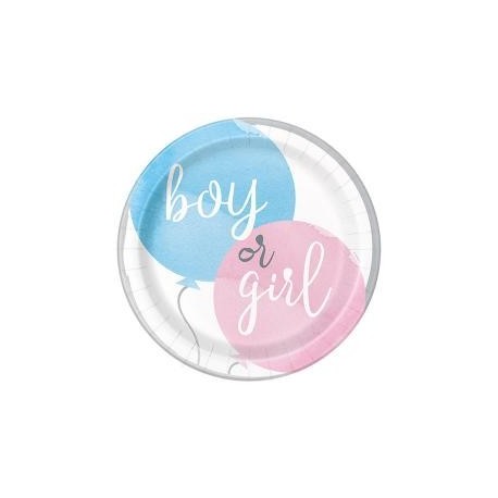 Gender Reveal paper plates - Beautiful baby shower supplies. www.mypartysupplies.co.za