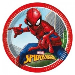 Spiderman Crime Fighter Plates (pack of 8)