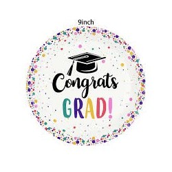 Congrats Grad paper Plates (pk/10)