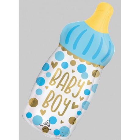 Baby Boy Bottle Supershape Foil Balloon