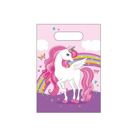 Unicorn Rainbow Colours Party Bags (pack of 6)