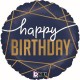 18" happy Birthday Navy Foil Balloon