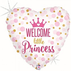 18" Welcome Princess Heart Foil Balloon